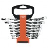 Set of ratchet combination wrenches 41RM 8-19mm...