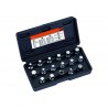Oil drain plug sockets set 17 pcs 3/8"
