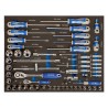 Screwdriver and socket set 1/4 + 1/2" 60pcs 3/3...