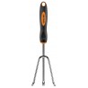 Small cultivator, chromed steel, length 29.5cm