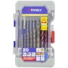 Drills set Multi Material 20pcs - for metal,...