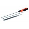 Chainsaw sharpening files set (two round and...
