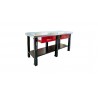 Workbench 2000x700x850mm with metal table top...