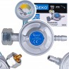 Propane butane reducer with pressure gauge