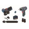 Cordless screwdriver + angle. grinder GSR...