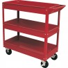 Tool trolley with wheels, 3 shelves