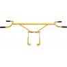 Gripper for gripping curbs, curbs, longitudinal